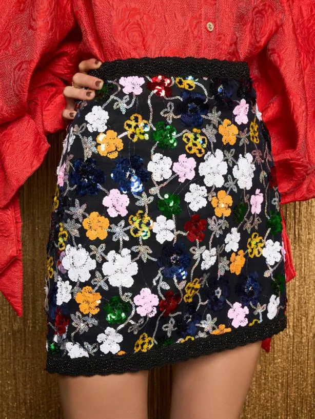 Sister Jane Bottoms Womenswear DREAM Wonderland Sequin Mini Skirt Multicolour