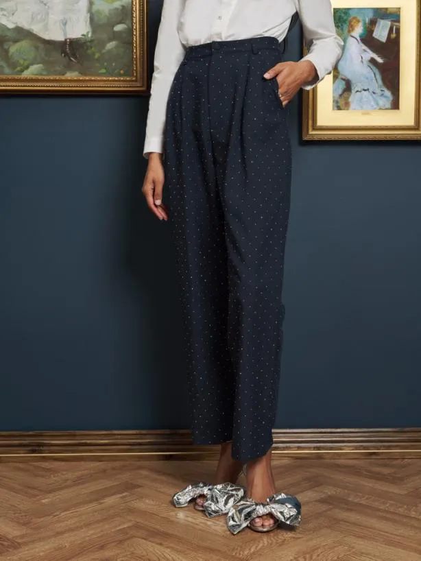 Sister Jane Bottoms Womenswear Starry Night Trousers Midnight Blue