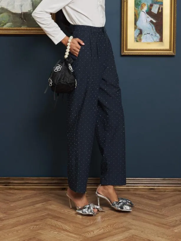 Sister Jane Bottoms Womenswear Starry Night Trousers Midnight Blue