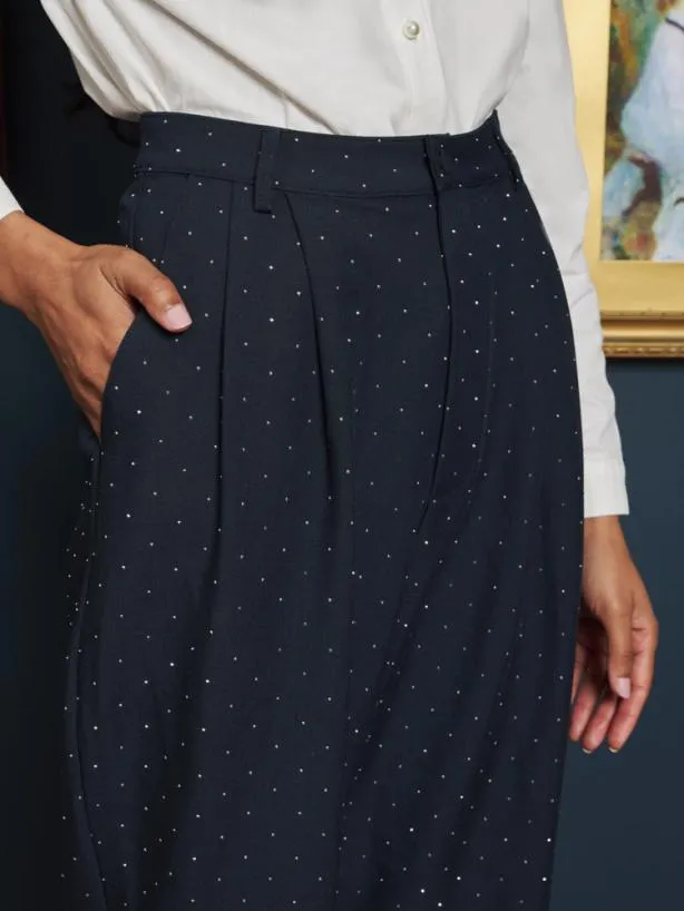 Sister Jane Bottoms Womenswear Starry Night Trousers Midnight Blue