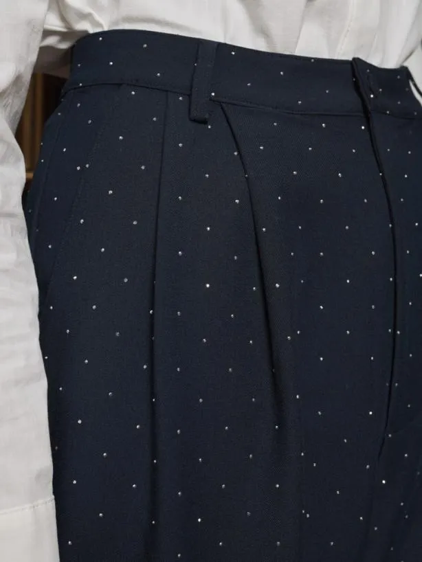 Sister Jane Bottoms Womenswear Starry Night Trousers Midnight Blue