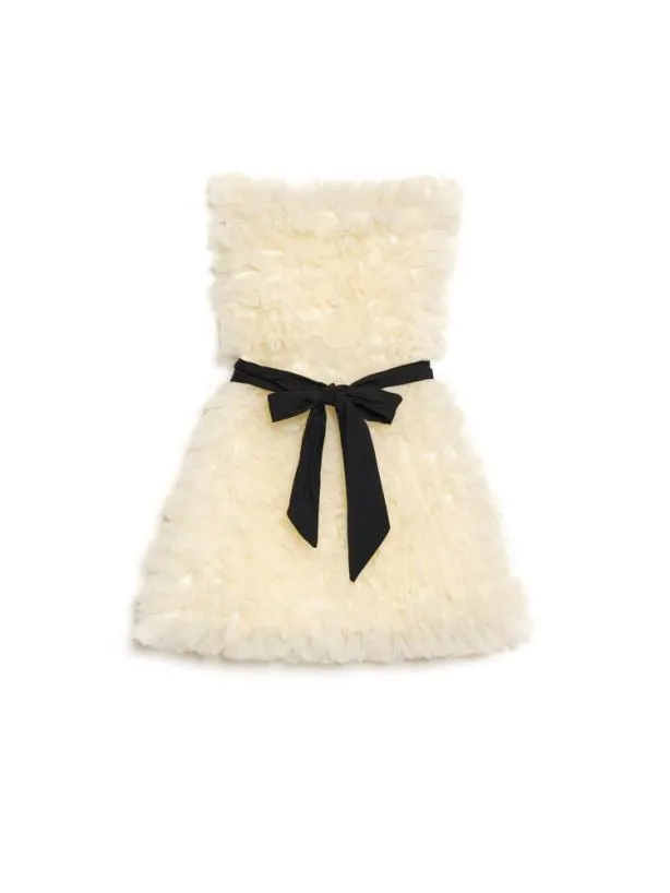 Sister Jane Dresses Womenswear Cha Cha Ruffle Mini Dress Foam Ivory