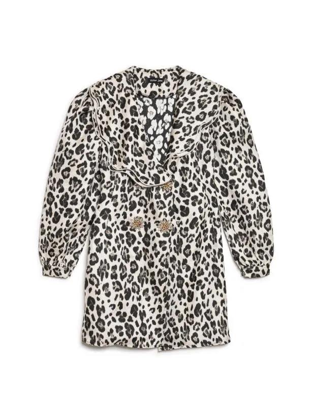 Sister Jane Dresses Womenswear Dali Leopard Mini Dress Gold Leo