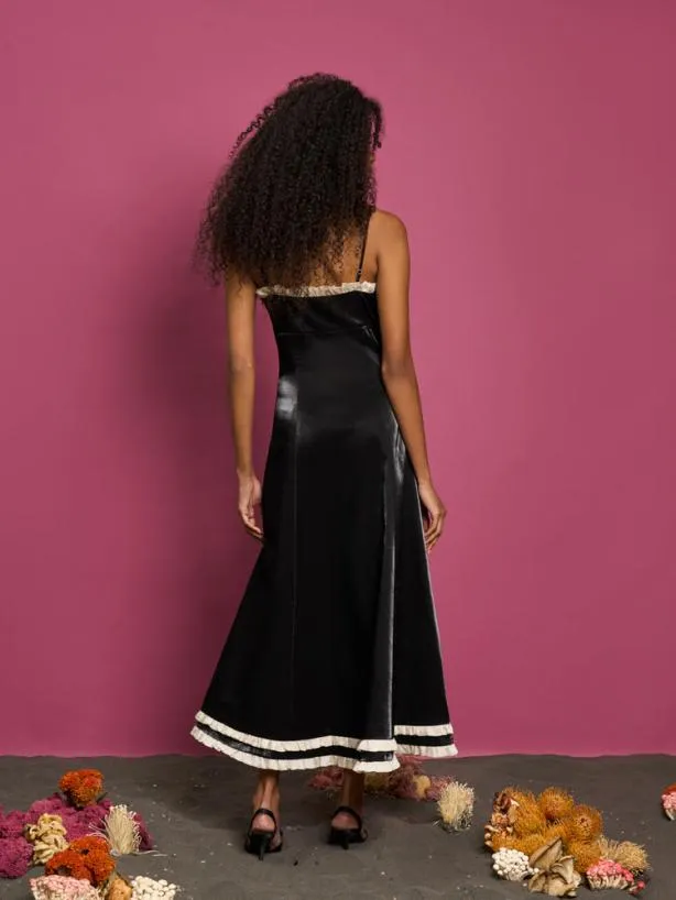 Sister Jane Dresses Womenswear DREAM Cordelia Ruffle Cami Dress Black Ink