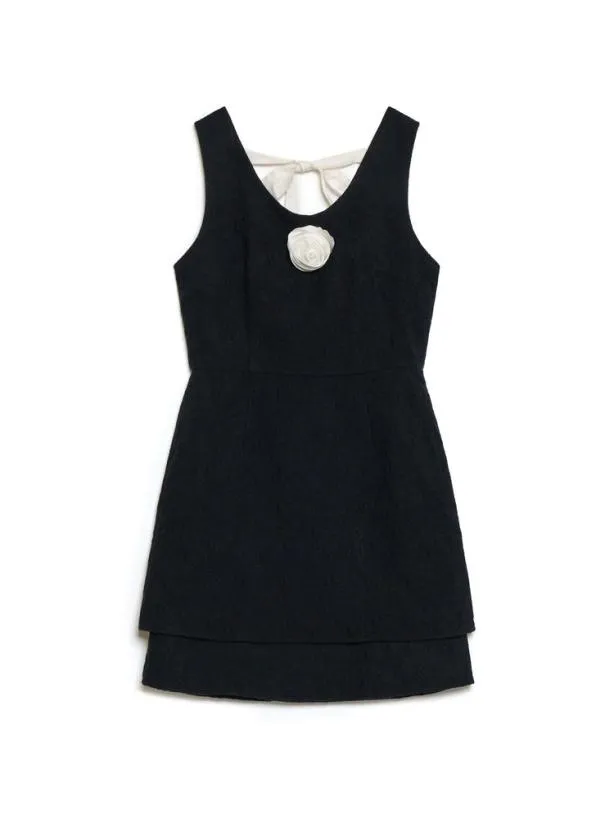 Sister Jane Dresses Womenswear DREAM Serene Rose Mini Dress Ink Black
