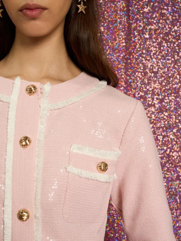 Sister Jane Dresses Womenswear Headline Sequin Mini Dress Pale Pink