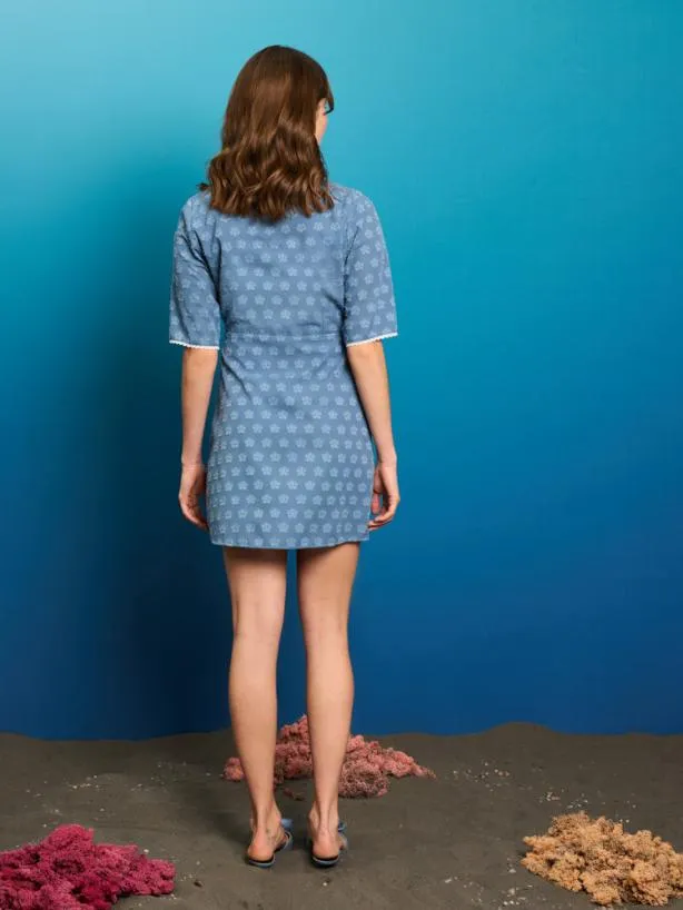 Sister Jane Dresses Womenswear Paper Fig Mini Dress Blue