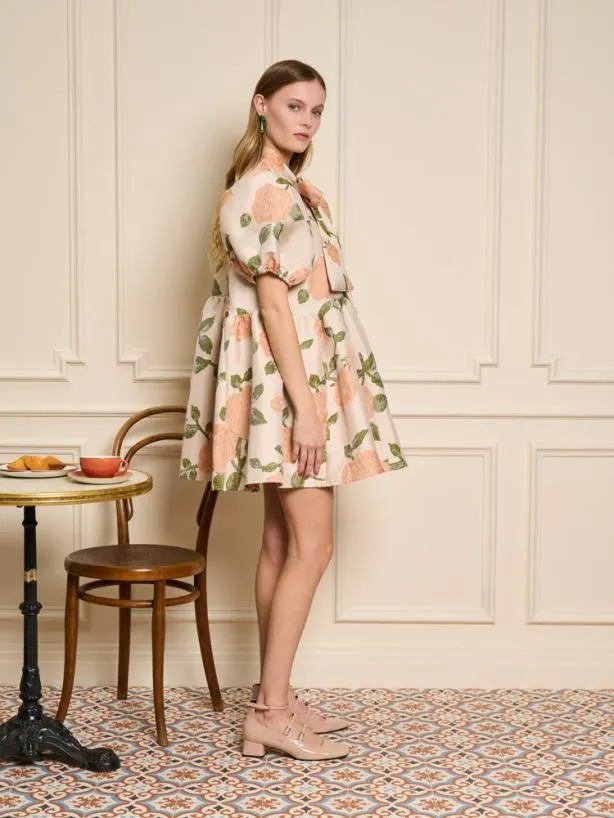Sister Jane Dresses Womenswear Pomme Bouquet Bow Dress Ivory Cream