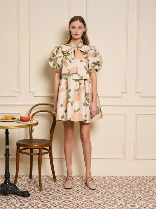 Sister Jane Dresses Womenswear Pomme Bouquet Bow Dress Ivory Cream