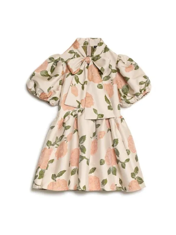 Sister Jane Dresses Womenswear Pomme Bouquet Bow Dress Ivory Cream
