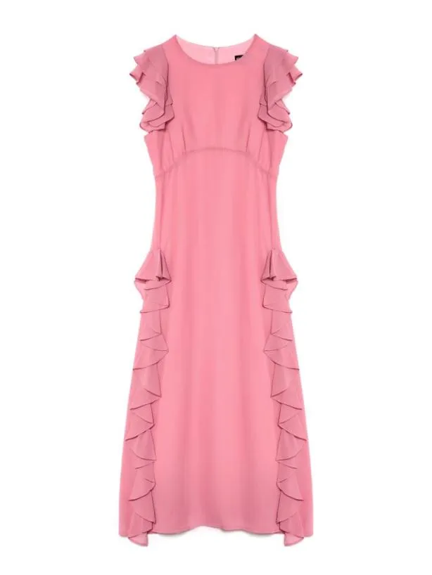 Sister Jane Dresses Womenswear Sucre Ruffles Midi Dress Geranium Pink