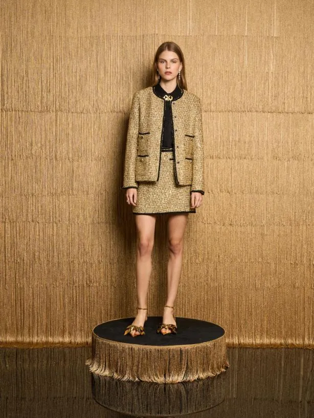 Sister Jane Jackets Womenswear DREAM Diva Tweed Jacket Antique Gold
