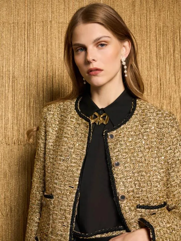 Sister Jane Jackets Womenswear DREAM Diva Tweed Jacket Antique Gold