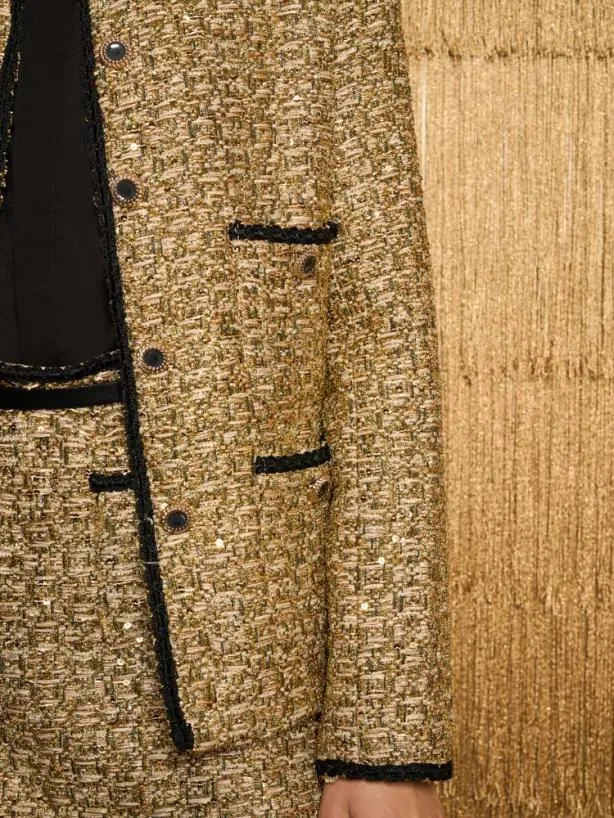 Sister Jane Jackets Womenswear DREAM Diva Tweed Jacket Antique Gold