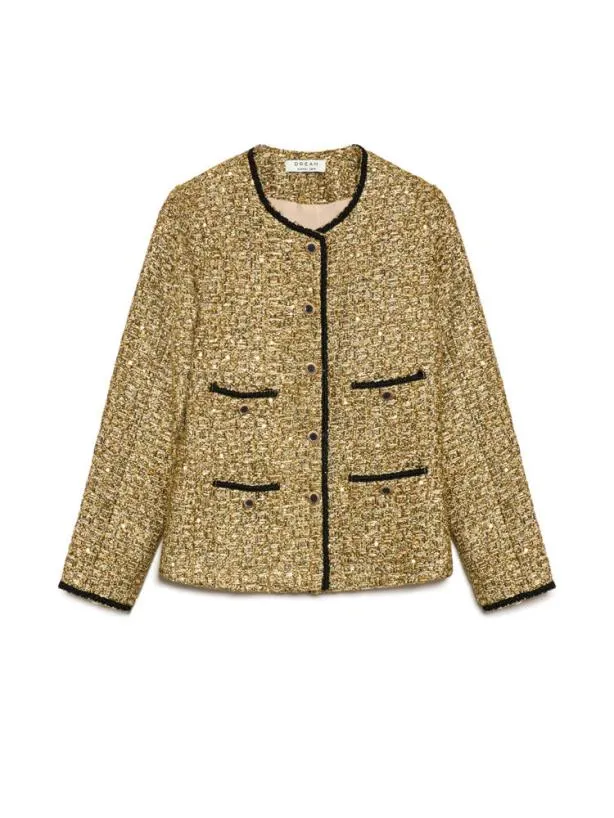 Sister Jane Jackets Womenswear DREAM Diva Tweed Jacket Antique Gold