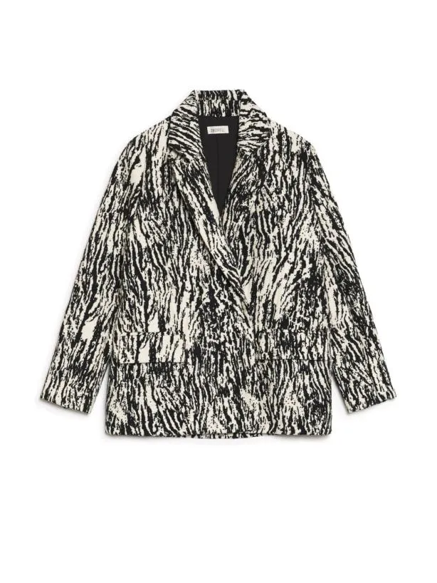 Sister Jane Jackets Womenswear Ghospell Giana Jacquard Blazer Ink Black