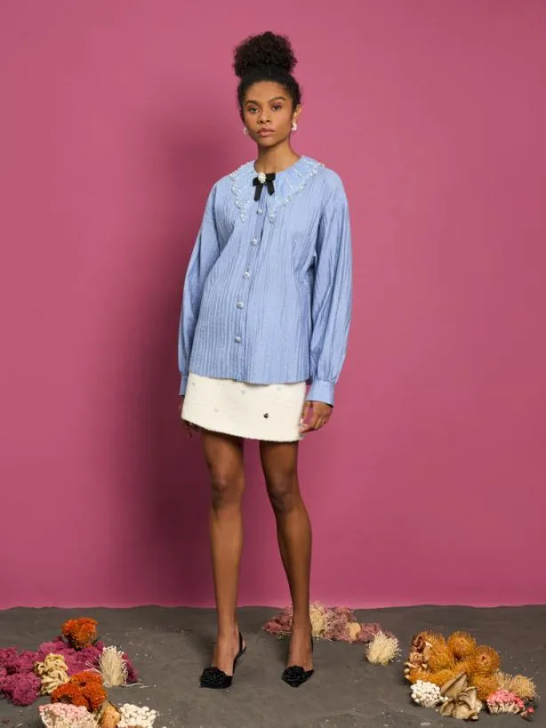 Sister Jane Tops Womenswear DREAM Aqua Embellished Blouse Cornflower Blue
