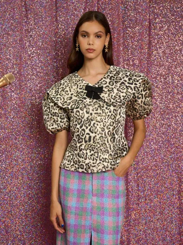 Sister Jane Tops Womenswear Fame Leopard Top Leo Gold