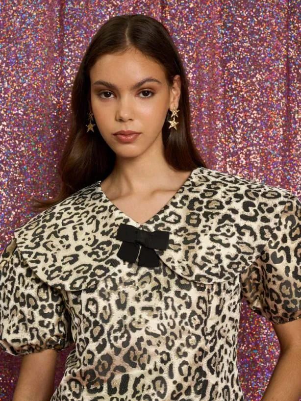 Sister Jane Tops Womenswear Fame Leopard Top Leo Gold