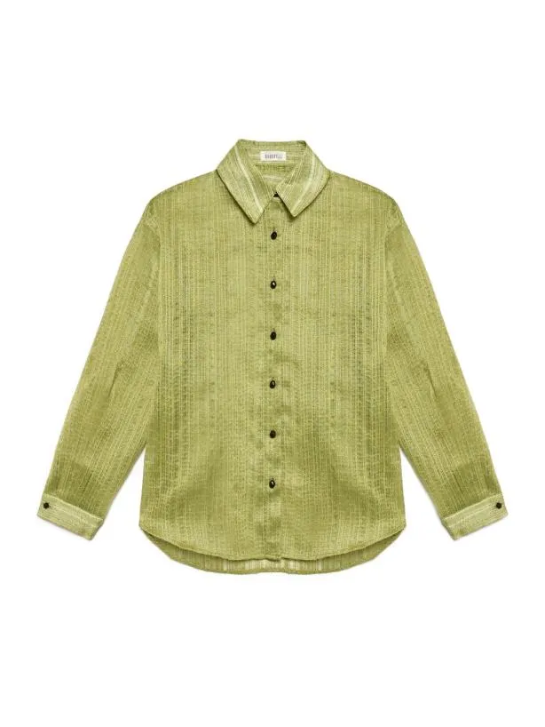 Sister Jane Tops Womenswear Ghospell Della Oversized Shirt Olive Green