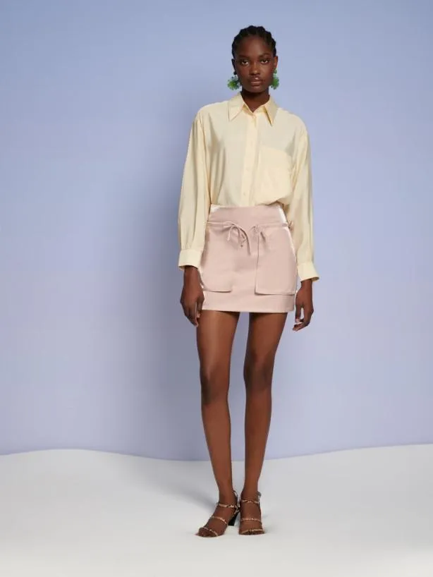 Sister Jane Tops Womenswear Ghospell Reina Double Pocket Shirt Pastel Yellow