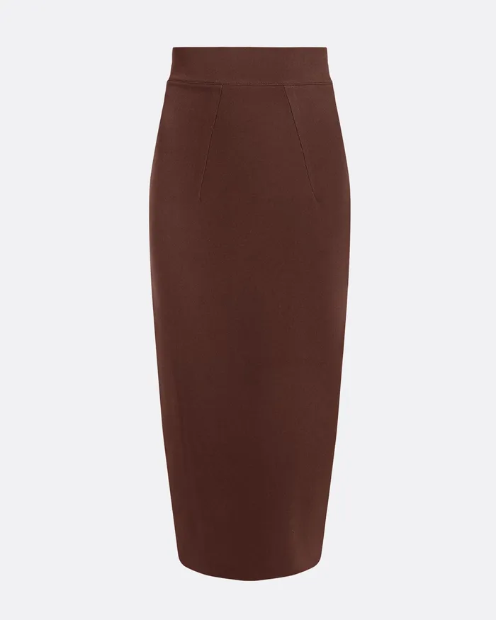 Skirts Hokoku Pecan Brown Pencil Skirt Pecan Brown 8211 Safiyaa Women