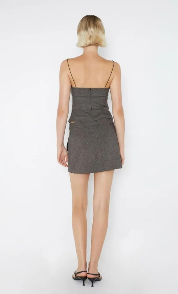 Skirts Shop Bec Bridge Bordeaux Mini Skirt Check Sandblack