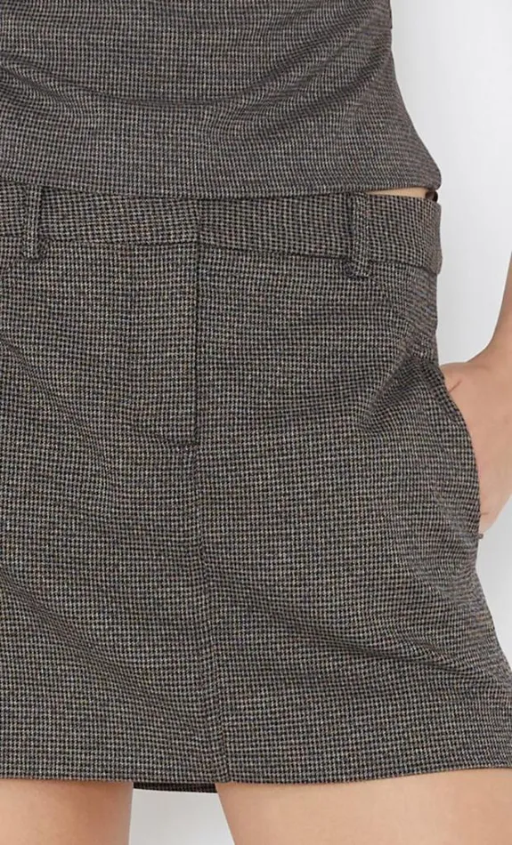 Skirts Shop Bec Bridge Bordeaux Mini Skirt Check Sandblack