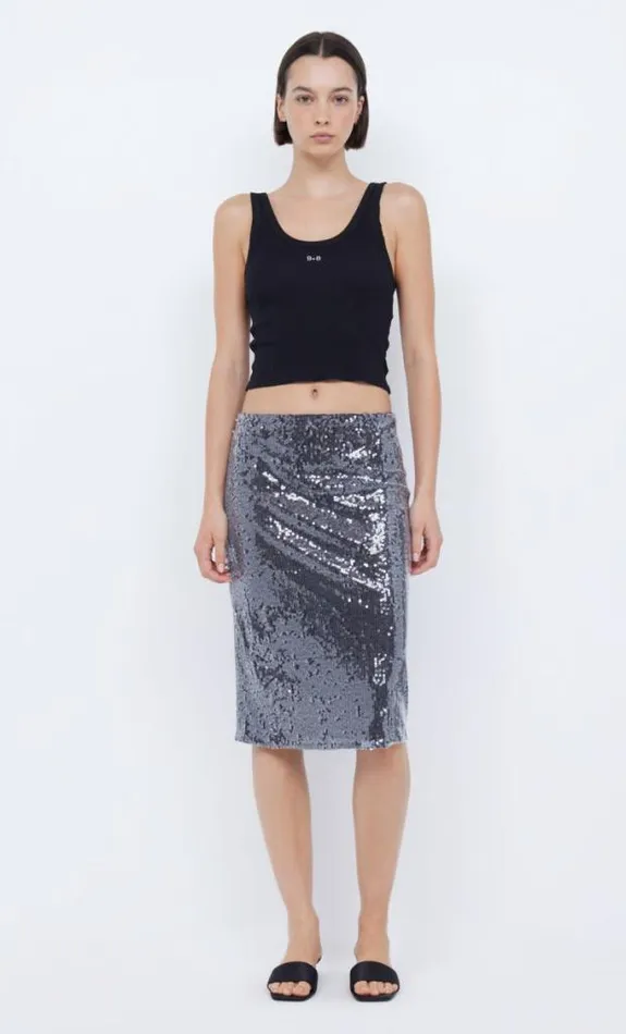 Skirts Shop Bec Bridge Venus Sequin Midi Skirt Black