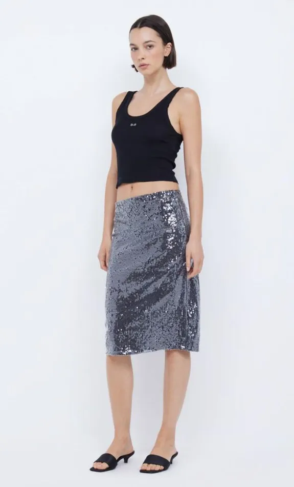 Skirts Shop Bec Bridge Venus Sequin Midi Skirt Black