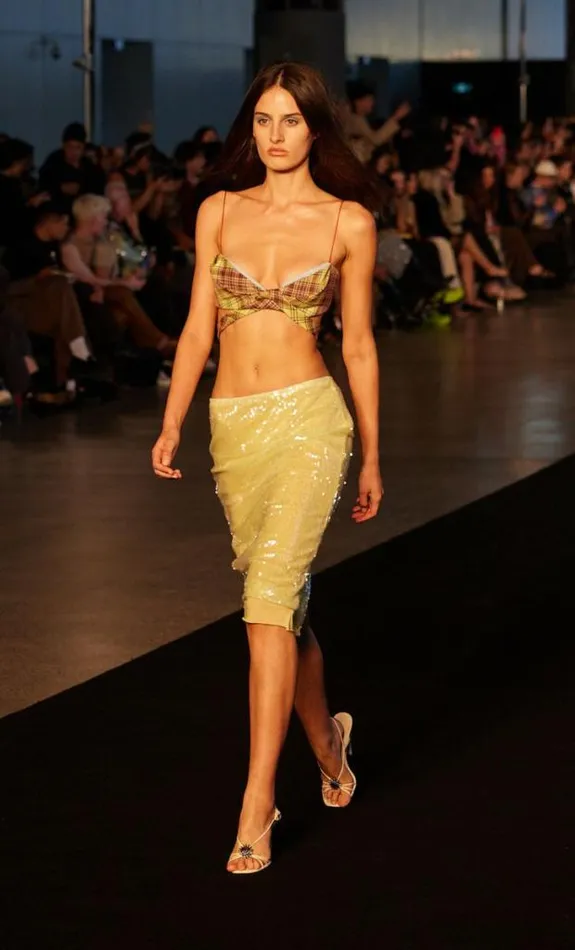 Skirts Shop Bec Bridge Venus Sequin Midi Skirt Citrus