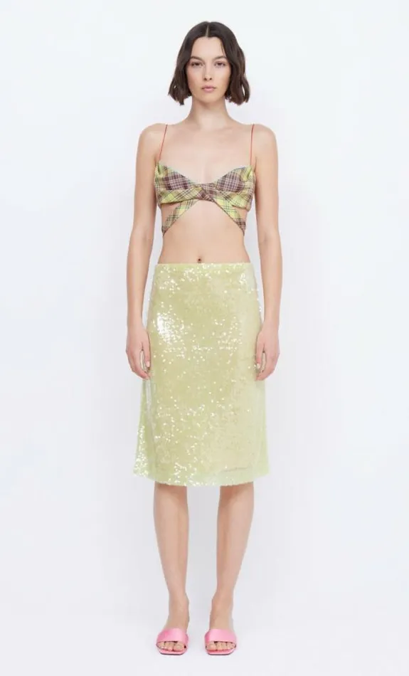 Skirts Shop Bec Bridge Venus Sequin Midi Skirt Citrus