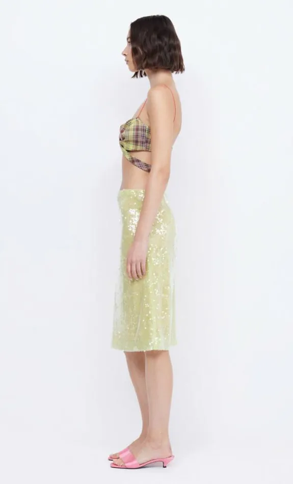 Skirts Shop Bec Bridge Venus Sequin Midi Skirt Citrus