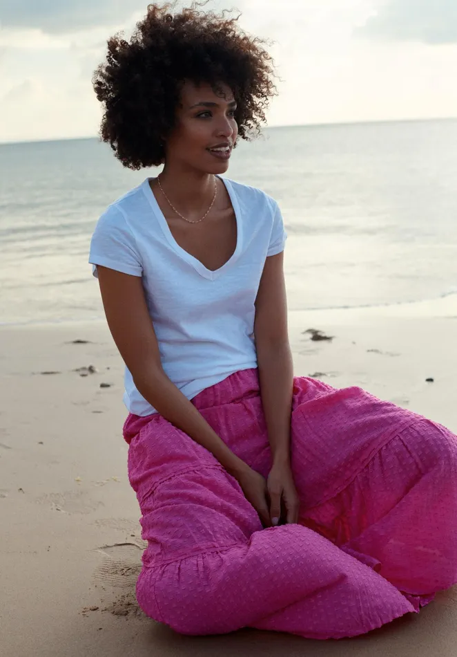 Skirts Women Hush Branwen Pintucked Maxi Skirt Fuchsia
