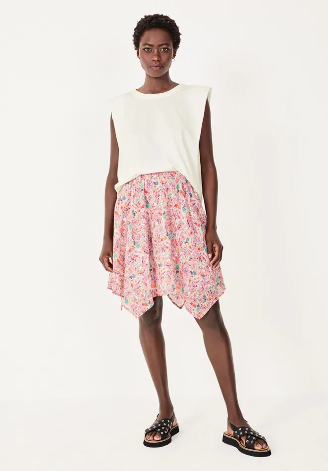 Skirts Women Hush Handkerchief Hem Mini Skirt Watercolour Paisley