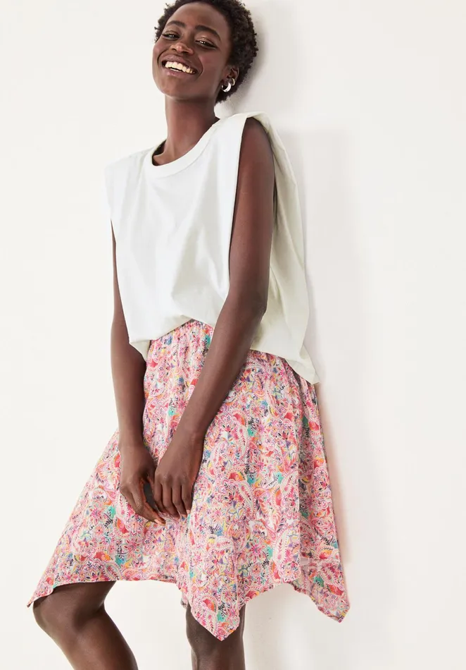 Skirts Women Hush Handkerchief Hem Mini Skirt Watercolour Paisley