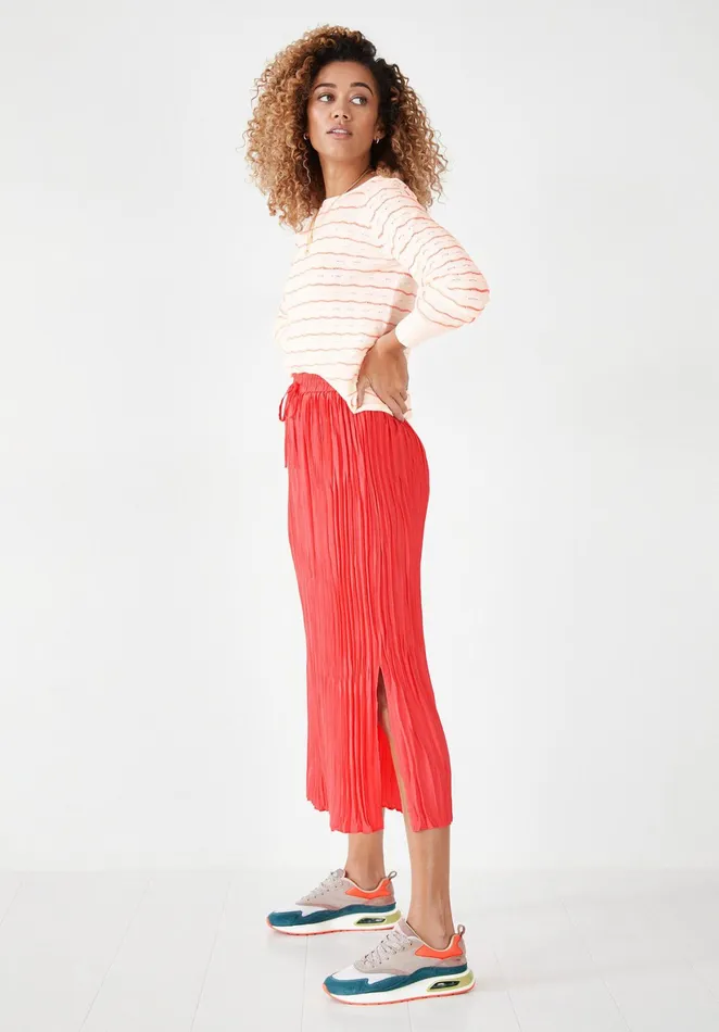 Skirts Women Hush Rose Crinkle Pleated Skirt Coralpink