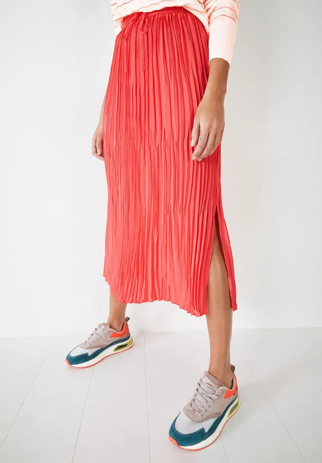 Skirts Women Hush Rose Crinkle Pleated Skirt Coralpink