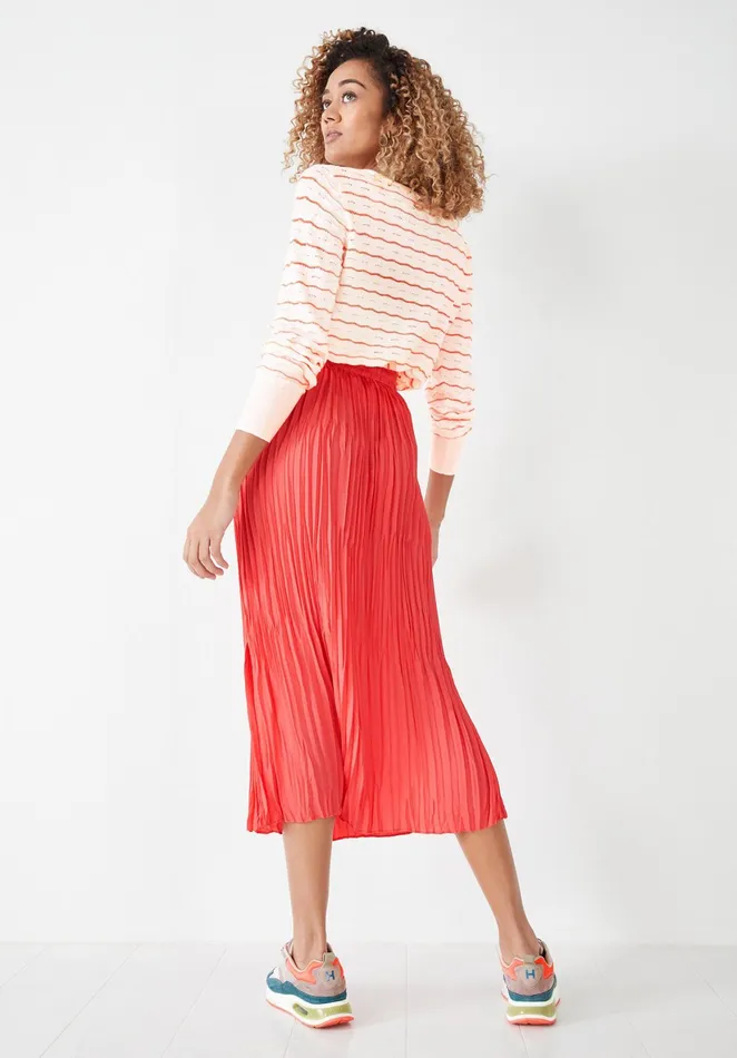 Skirts Women Hush Rose Crinkle Pleated Skirt Coralpink