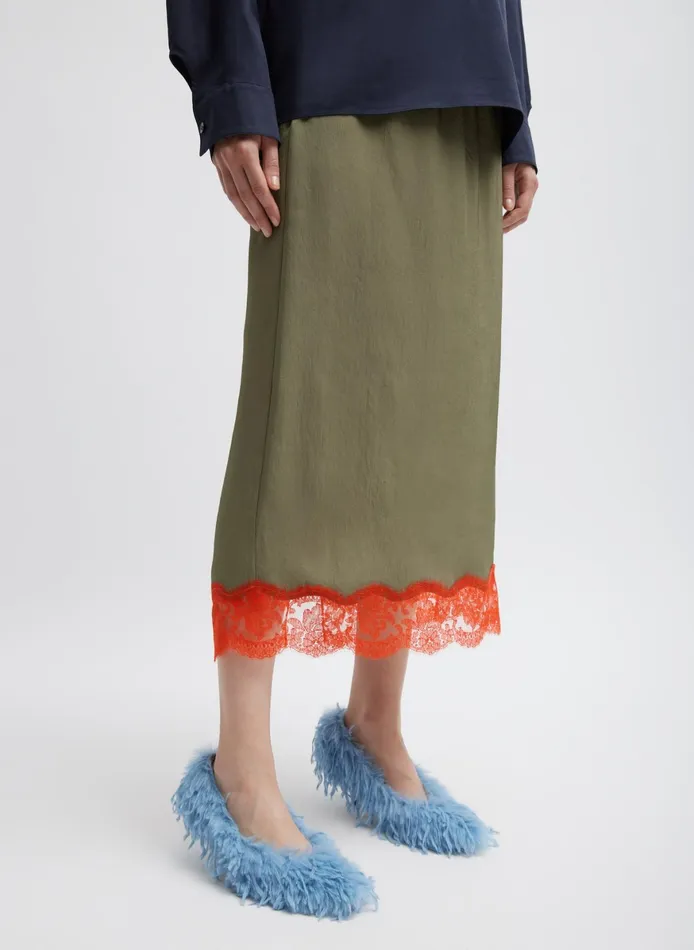 Skirts Women Tibi Lace Applique Slip Skirt
