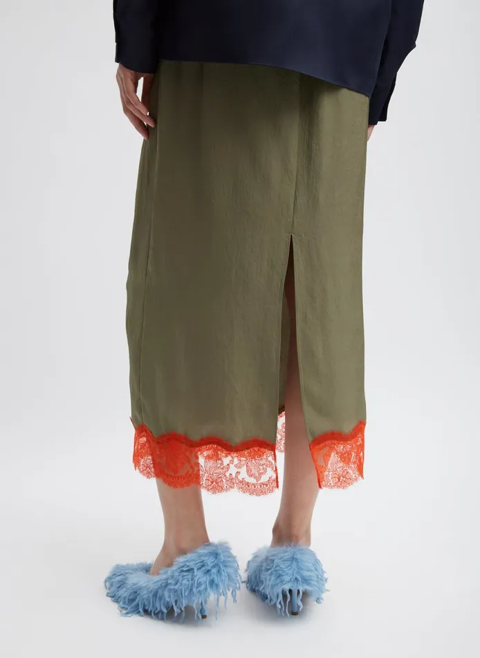 Skirts Women Tibi Lace Applique Slip Skirt