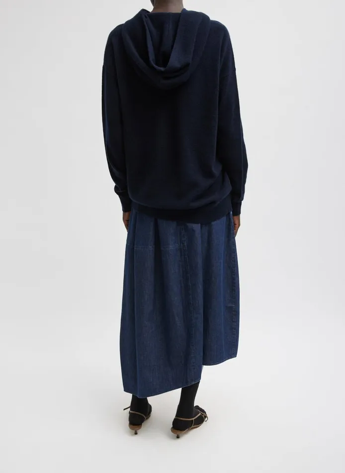 Skirts Women Tibi Light Weight Indigo Denim Asymmetrical Balloon Skirt