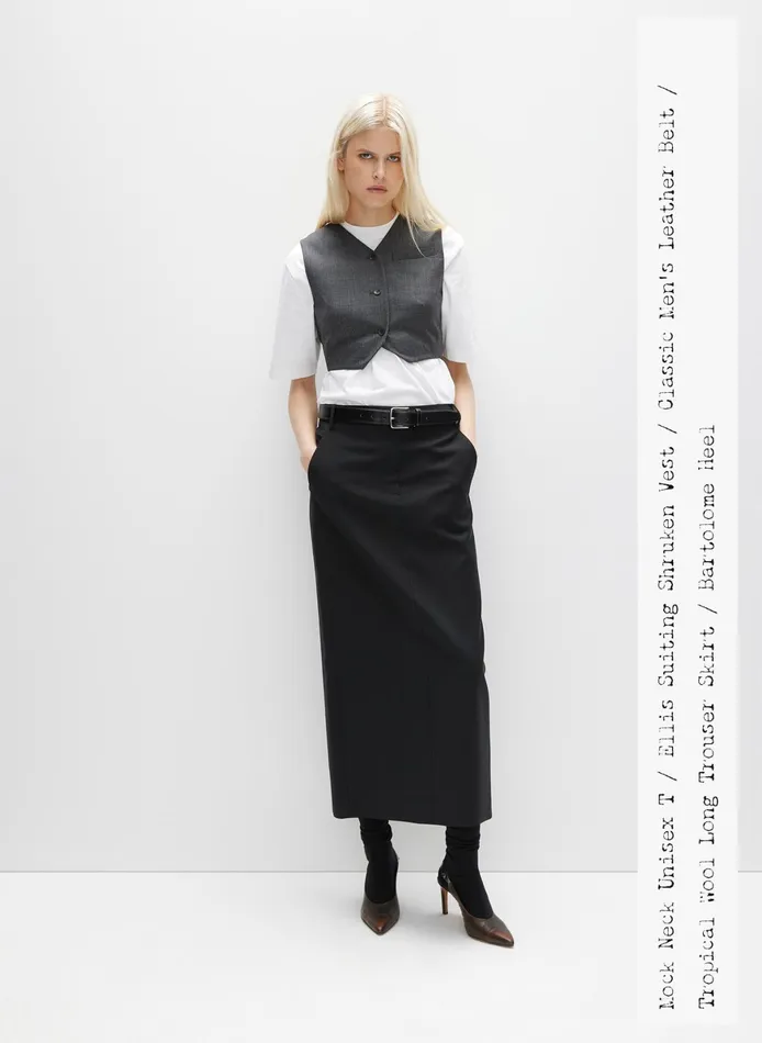 Skirts Women Tibi Tropical Wool Maxi Trouser Skirt