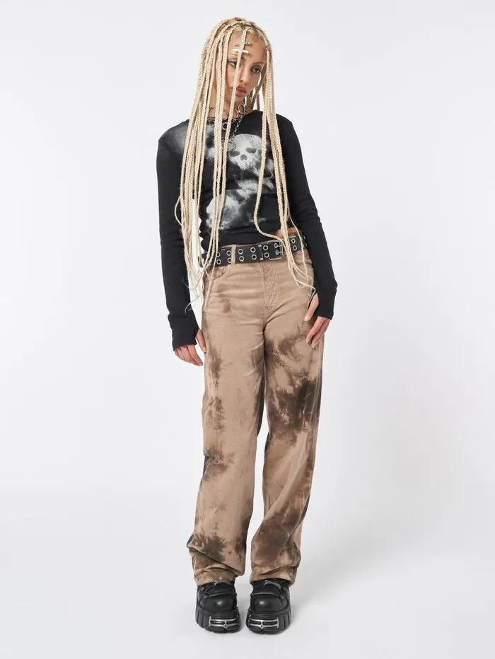 Skull Crusher Black Asymmetric Top Women Minga London Tops and TShirts