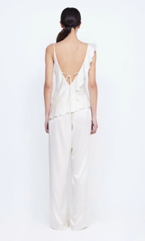 Sleeveless Shop Bec Bridge Chantilly Silk Frill Cami Ivory