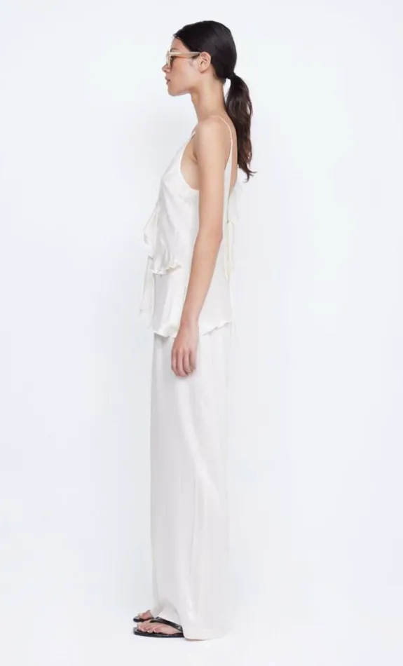Sleeveless Shop Bec Bridge Chantilly Silk Frill Cami Ivory