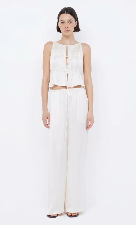 Sleeveless Shop Bec Bridge Delphi Gathered Top Ivory