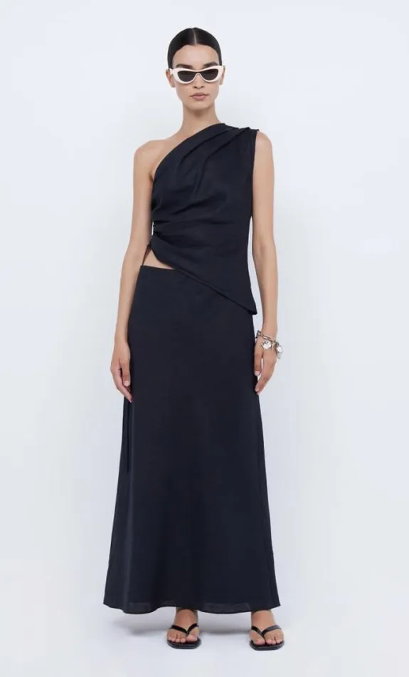Sleeveless Shop Bec Bridge Lara Asym Top Black