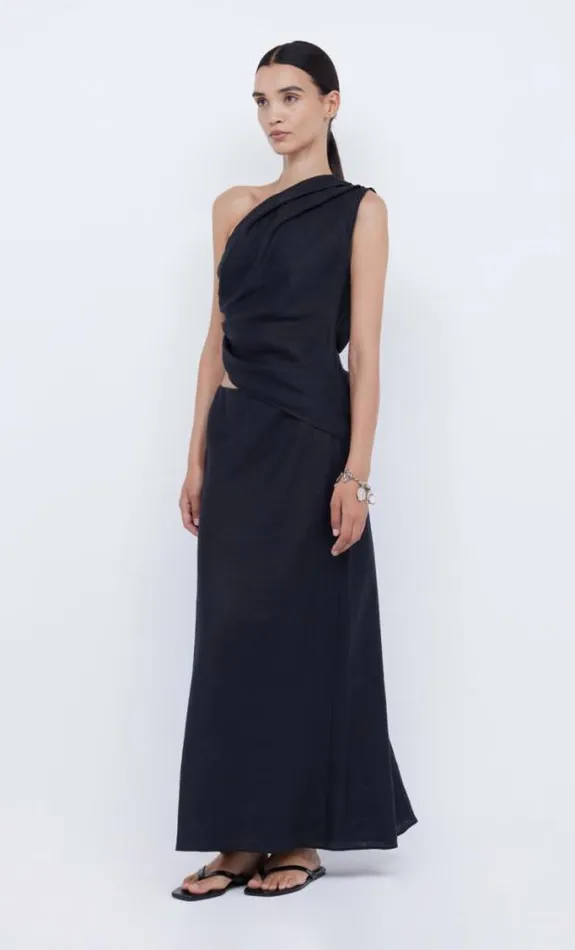Sleeveless Shop Bec Bridge Lara Asym Top Black