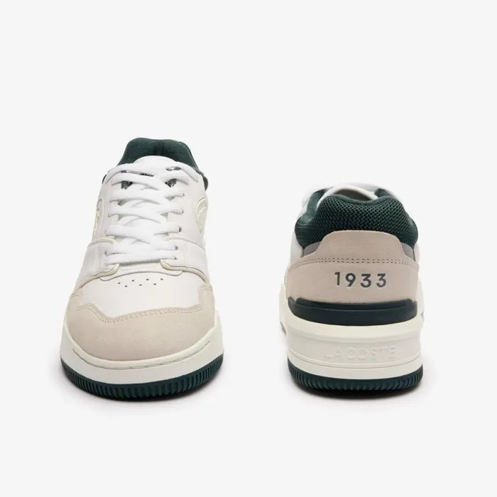 Sneakers Men Lacoste Mens Lineshot Eyelet Upper Sneakers Whitedark Green 1r5